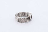 Tiffany & Co. Sterling Silver Somerset Mesh Heart Ring 4.9g Size 5.5 Eb1124crsa