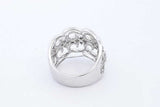 18k White Gold Lace Filigree Openwork Diamond Ring 7.9 Grams Size 7 Eb0526exzde