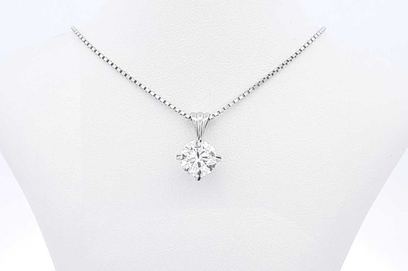 Approx. 1.5ctw Diamond Pendant With 14k White Gold Chain 4g 16 Inch Eb0724ocxzsa