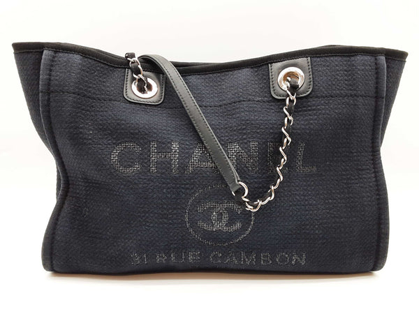 Chanel Deauville Black Shopping Tote Do0825lrxzde