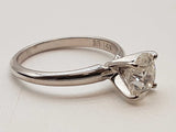 0.90 Carat Diamond 14k White Gold 2.1g Solitaire Ring Size 4.5 Do0425srxde