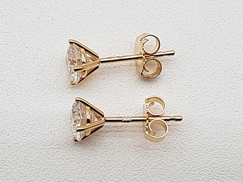 1.00 Cttw Lab Grown Diamonds 14k Yellow Gold 0.8g Stud Earrings Do0325lsxde