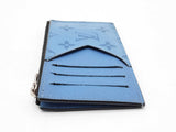 Louis Vuitton Taigarama Coin & Card Holder In Denim Blue Monogram Coated Canvas & Taiga Leather Fw0826oxzdu