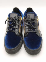 Giuseppe Zanotti Blue Velvet Sneakers Size 47 Eb0726lxzsa