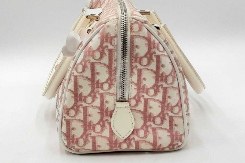 Christian Dior Canvas Diorissimo Pink Oblique Trotter Boston Bag Eb1125prxdu