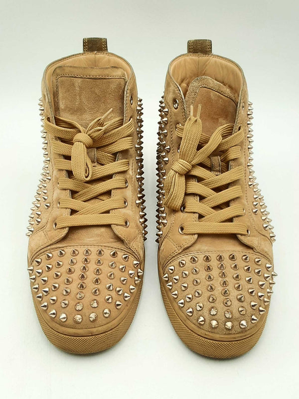 Christian Louboutin Veau Belours Louis Spikes Flat Sneakers Size 42.5 Eb1224lxzsa