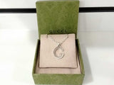 Gucci Sterling Sliver Charlotte G Pendant Necklace 18 Inch Mk1026lzxmia