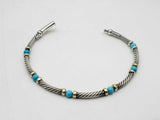 David Yurman Sterling Silver & Gold 6 Inch Bracelet Sd0325ozxsa