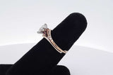 Diamond & Red Gemstone Ring In 14k Yellow Gold 3.4 Grams Size 7 Eb0326pxzsa