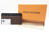 Louis Vuitton Slim Purse In Monogram Coated Canvas & Black Leather Fw04260crdu