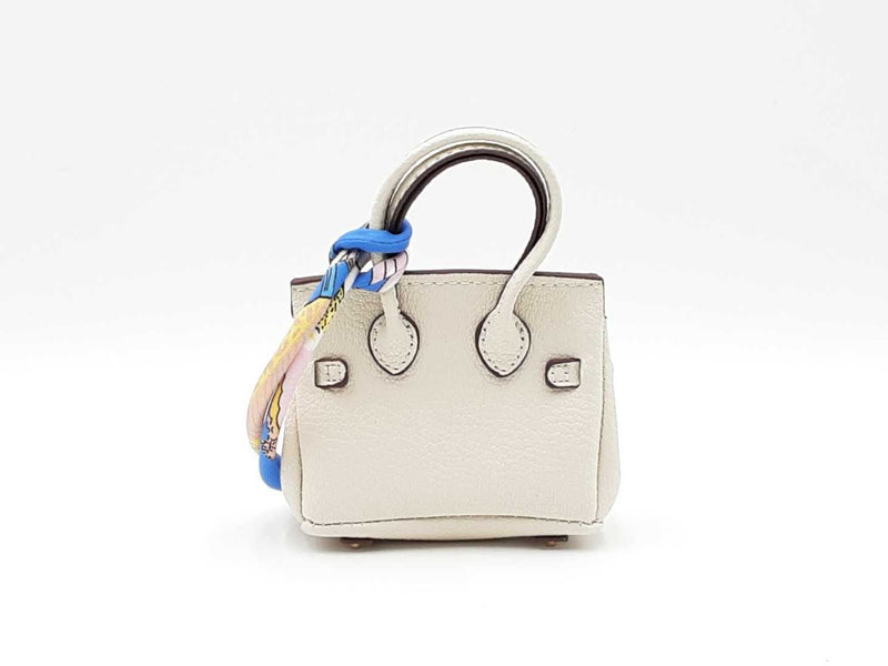 Mini Luxury Bag Charm In Ivory Fw0825idu