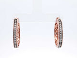 Le Vian 0.72 Cttw Diamond Hoop Earrings In 14k Rose Gold 7.9 Grams Fw0525prxdu