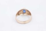 Sapphire & Diamond Ring In 14k Yellow Gold 7.5 Grams Size 9 Eb0425oirsa