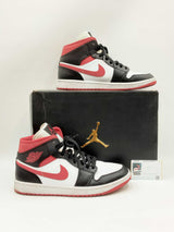 Nike Air Jordan 1 Mid Gym Red Black & White Sneakers Us Size 10 Fw0125rzdu