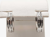 1.10 Cttw Lab Grown Diamonds 0.925 Silver 6.7g Hoop Clasp Earrings Do0525lrde