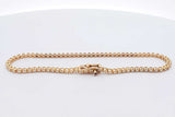 0.77cttw Diamond Tennis Bracelet In 14k Yellow Gold 5.3 Grams 7 Inch Eb0626poxsa