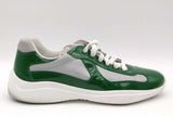 Prada Green Patent Leather & Fabric America's Cup Sneakers Size 11 Eb0826lxzsa