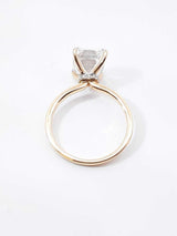 4.14 Cttw Emerald-cut Lab-created Diamond & 14k Yellow Gold Solitaire Engagement Ring & Cert 3.2 Grams Size 6.75 Fw0126lrrzdu