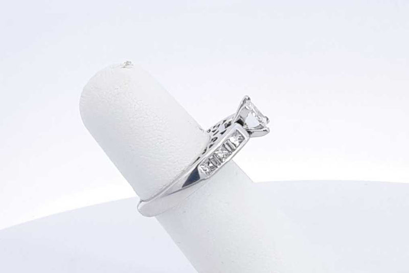 Princess Cut Center Diamond Approx. 1.02ctw Wedding Set In 18k Wg Eb0219owrxsa