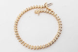 0.54cttw Diamond Tennis Bracelet In 14k Yellow Gold 8.8 Grams 7 Inch Eb0826crxsa