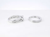 1.35 Cttw Diamond & 14k White Gold Bridal Set 10.9 Grams Size 7 Fw0226erxdu