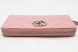 Gucci Pink Quilted Chevron Leather Marmont Continental Wallet Eb0126lrxsa