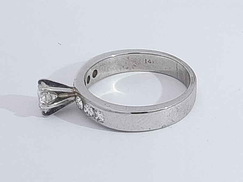 0.75 Cttw Diamond 14k White Gold Ring 5.8 Grams Size 8.5 Aa0525wezsa