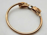 14k Yellow Gold 17.2g Ram Head Bangle Bracelet 6.25 In Do0125erxde