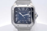 Cartier Santos Automatic Blue Dial 38mm Stainless Steel Watch Eb0824rrxzsa