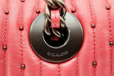 Coach Quilted & Rivets Parker Shoulder Bag In Red Eb0824ordu