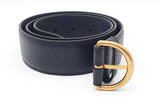 Gucci Black Leather Belt With Gold Tone Buckle Eb0624crdu