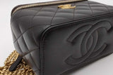 Chanel Dark Brown Quilted Lambskin Pillow Crush Vanity Case Eb1026olxzsa