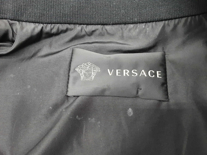 Gianni Versace Black Nylon Bomber Jacket Size Italian 54 Do1025orxde