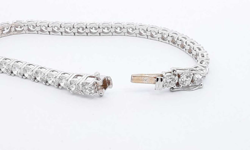 18k White Gold Lab Grown Diamond Tennis Bracelet 7 Inch Ebworsdu 144030003283