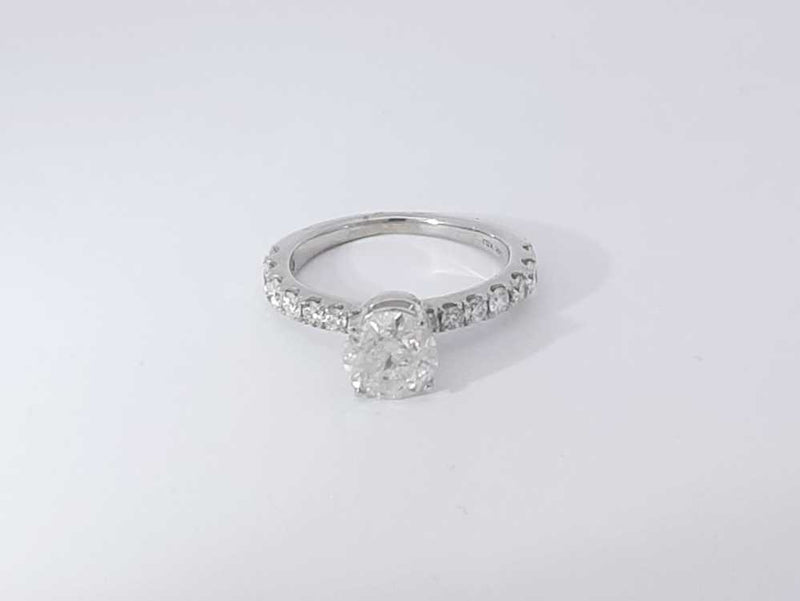 1.34 Cttw Diamond 14k White Gold Ring 2.9 Grams Size 5 Aa0525loxzsa