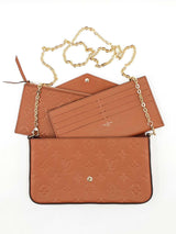 Louis Vuitton Pochette Félicie In Brown Monogram Empreinte Leather Fw1125pzxdu