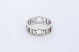 Tiffany & Co. 925 Sterling Silver Atlas Band Ring 4.3 Grams Size 7 Eb1225wxzde
