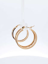 18k Yellow Gold Greek Key Hoop Earrings 5.4 Grams Fw0826perdu
