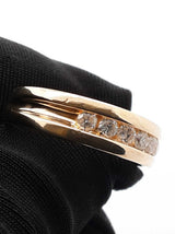 0.50 Cttw Diamond & 10k Yellow Gold Wedding Band 5.1 Grams Size 8.25 Fw0426pozdu