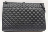 Yves Saint Laurent Envelope Triquilt Black Leather Shoulder Bag Eb1125cxzde