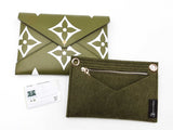 Louis Vuitton Large Kirigami Pochette In Khaki Green Monogram Giant Coated Canvas Fw0726olxdu