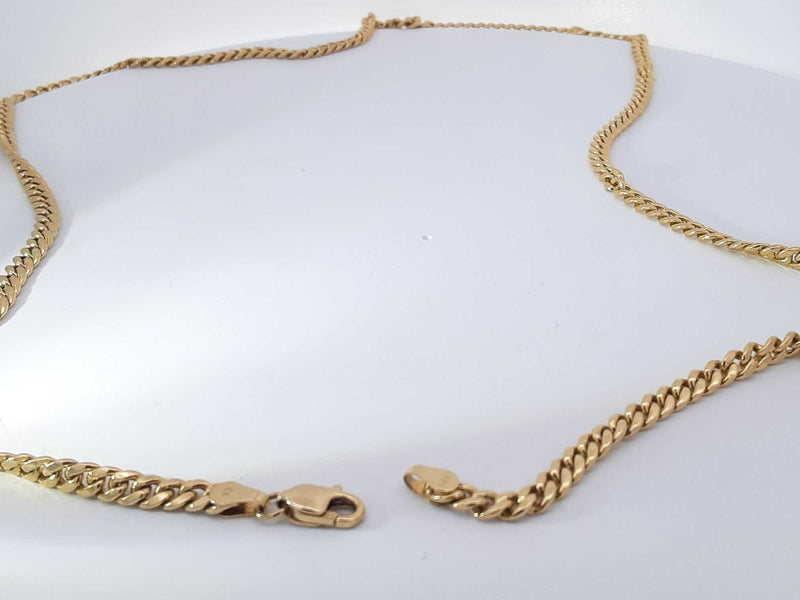 14k Yellow Gold 9.8 Grams Cuban Link Chain 24 Inches Aa0825wzxsa