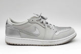 Nike Air Jordan Low 1 Og Metallic Silver Sneakers Size 10.5 Eb0125wrdu