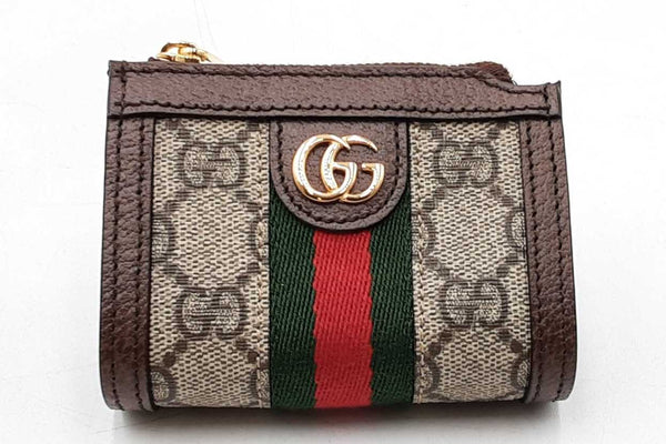 Gucci Gg Ophidia Web Stripe Coin Case Wallet Eb1125oordu