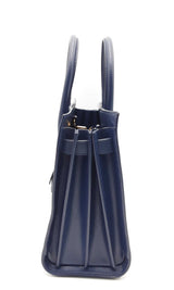 Yves Saint Laurent Navy Blue Leather Sac De Jour Top Handle Bag 144010031787