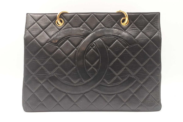 Chanel Black Leather Grand Shopping Tote Bag Sd0725lczxdu