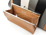 Prada Baiadera Frame Satchel Bag In Multicolor Striped Leather Fw0725wxzdu