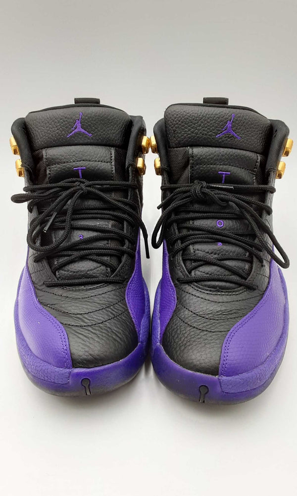 Nike Air Jordan 12 Retro Black & Purple Sneakers Size 10.5 Eb0424crdu