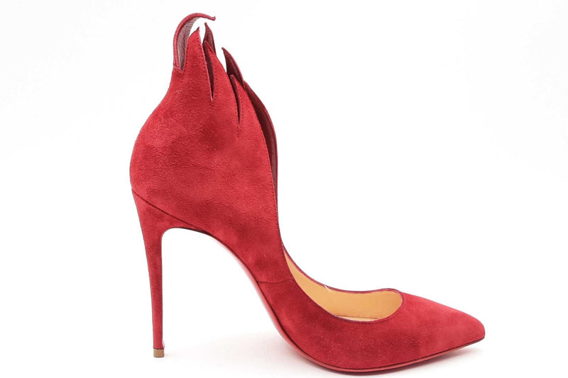 Christian Louboutin Victorina Red Suede Heels Size Eu 35.5 Eb1224lxzdu