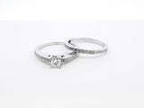 0.71 Cttw Diamond & 14k White Gold Bridal Set 5.4 Grams Size 8 Fw0725wrxdu
